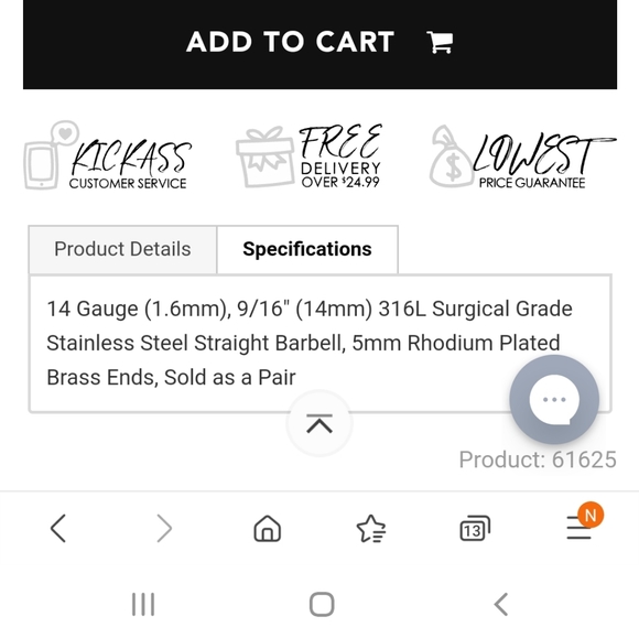Blue Druzy Nipple Barbell Set - Picture 2 of 4